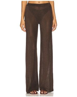 SER.O.YA Hose Aus Strick Mit Metallic-Garn Sheldon - Braun