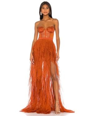 For Love & Lemons X Revolve Bustier Gown - Orange