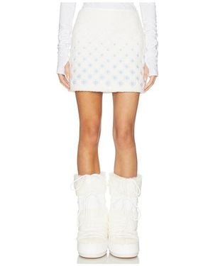 CASABLANCA Fleece Skirt - White