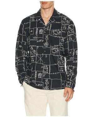 Scotch & Soda Allover Embroidered Shirt - Black