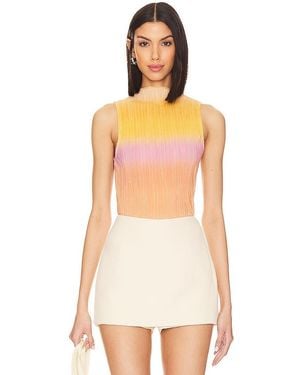 Lovers + Friends Giada Sheer Top - Orange