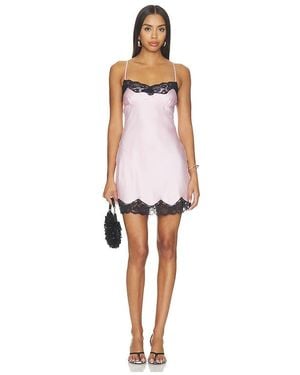 Frankie's Bikinis X Devon Lee Carlson Liz Silk Slip Mini Dress - Multicolour