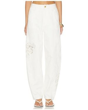 Aje. Halo Embroidered Pants - White