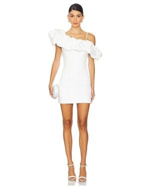 Elliatt Satin One-Shoulder Party Dress - White