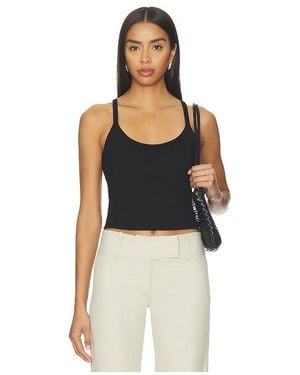 Enza Costa Cotton Rib Cami Tank - Blue
