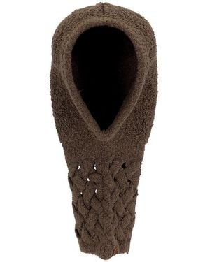 Isa Boulder Cableweave Balaclava - Black