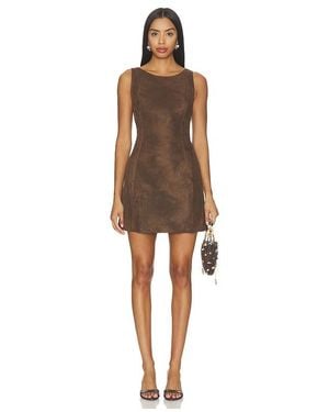 Free People Atlas Suede Mini Dress - Natural