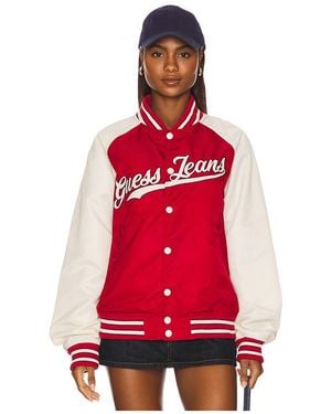 Guess Bomberjacke Raglan Patch - Rot