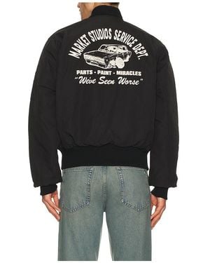 Market Handyman Reversible Bomber Jacket - Black