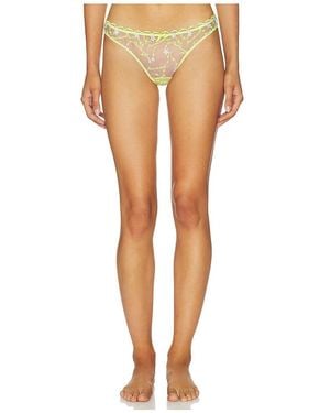 Fleur du Mal Etoile Embroidered Thong - White