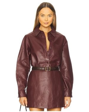 Cami NYC Wendell Genuine Leather Jacket - Brown