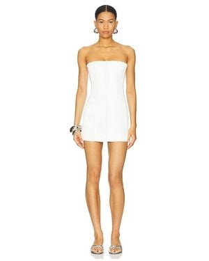 GUIZIO Satin Corset Dress - White