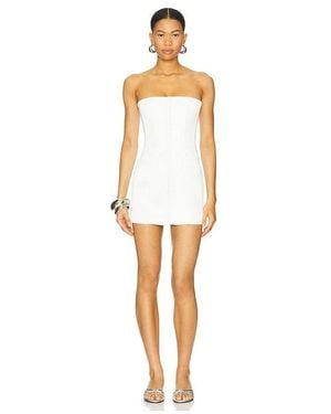 GUIZIO Satin Corset Dress - White