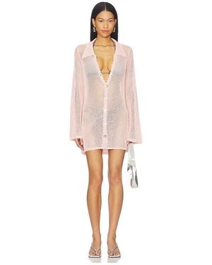 Show Me Your Mumu Button Up Coverup - Pink