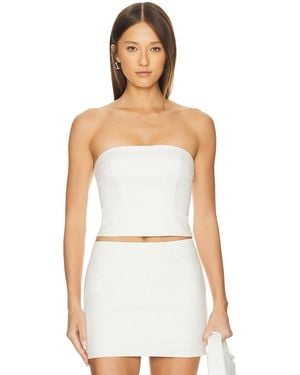 MAJORELLE Ilena Bustier Top - White