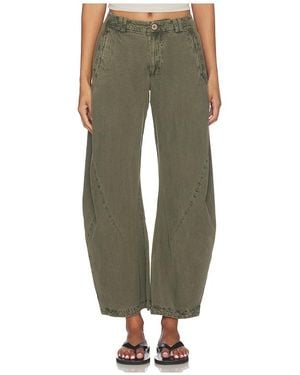 Free People Spotlight Washed Trouser - Green