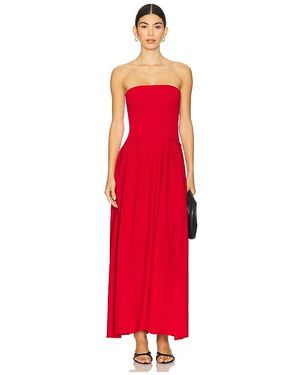 Solid & Striped The Strapless Soglio Dress - Red