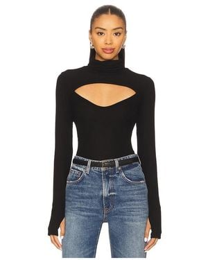 Michael Lauren Cade Long Sleeve Turtleneck Top - Black