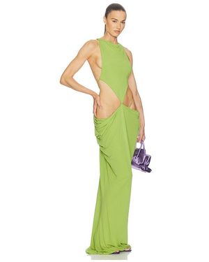 Helsa Margarite Jersey Gown - Green