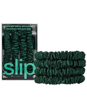 Slip Coleteros Skinny Scrunchies En Color Verde Oscuro Talla