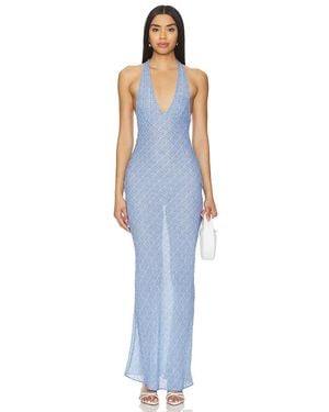 Lioness Carrie Halter Dress - Blue