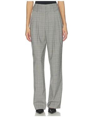 Monse Double Waistband Tailored Wide Leg Pant - Grey