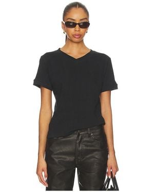 EB DENIM Henry V Neck Tee - Black