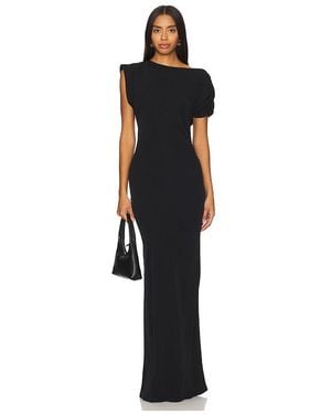 Amanda Uprichard Elroy Crepe Maxi Dress - Black