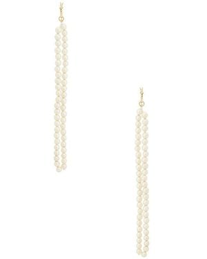 Galley Los Angeles Payton Pearl Drop Earrings - White