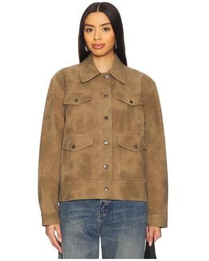 Free People Night Ranch フェイクファージャケット - ナチュラル