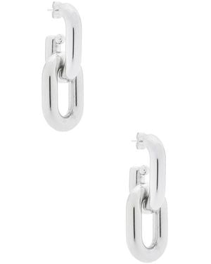 Bronx and Banco Ohrringe Mit Doppelten Gliedern - Weiß