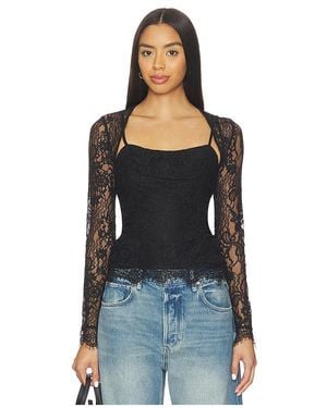 Free People Spitzenoberteil Paloma - Schwarz