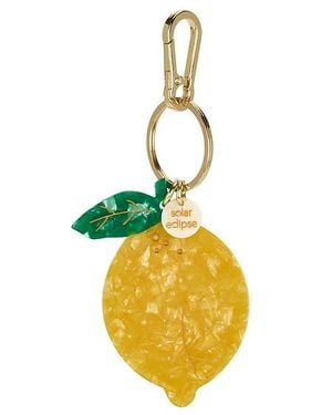 Solar Eclipse Hand-Painted Bag Charm - Yellow
