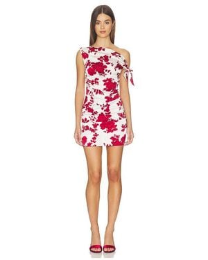 SWF Ruched One Shoulder Mini Dress - Red