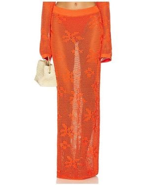 SNDY'S Terra Maxi Skirt - Orange