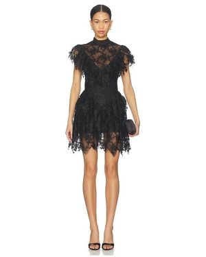 Bardot Tarryn Ruffle Lace Mini Dress - Schwarz