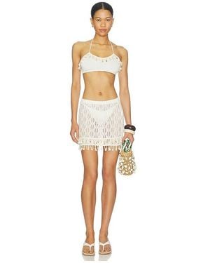 MORE TO COME Scarlette Mini Skirt Set - White