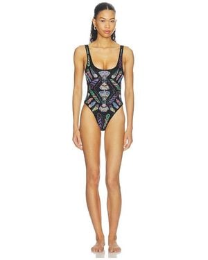 Oceanus Dreamy One Piece Shell Swimsuit - Black
