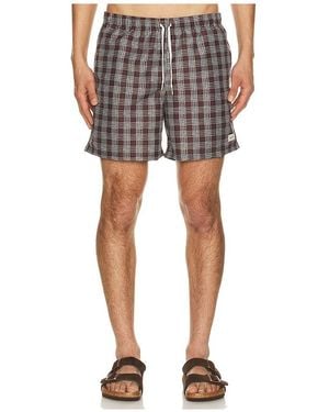 Bather Printed Classic Swim Trunk - Black