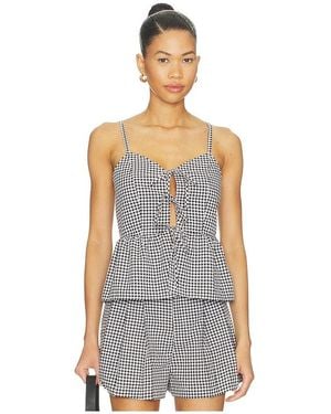Blank NYC Plaid Tank Top En Color Negro, Blanco Talla (También En Xs, S, M) - Multicolor