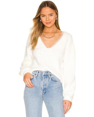 Lovers + Friends Malia V Neck Jumper - White