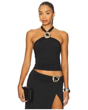 Runaway the Label Indiana Keyhole Halter Top - Black