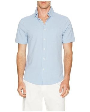 Rhone Commuter Seersucker Shirt - Blue