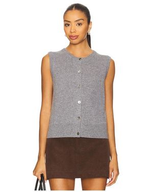 La Ligne Lean Lines Cardigan Vest - Gray