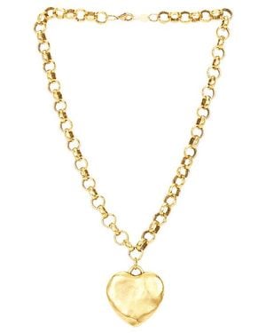 BRACHA Puffy Heart Necklace - Metallic