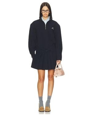 ShuShu/Tong Mandarin Collar Pullover Dress - Blue