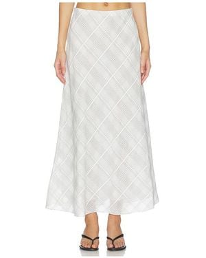 Rag & Bone Wren Plaid Skirt - White