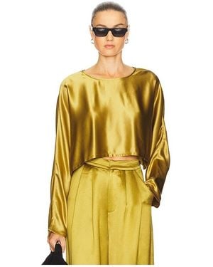 NonChalant Label Emmy Clean Hem Crop Top - Yellow