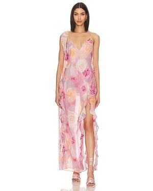 For Love & Lemons Beate Maxi Dress - Red