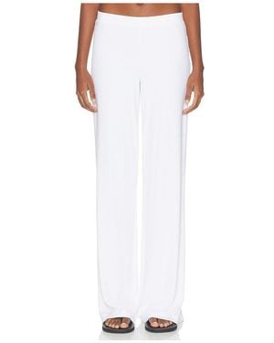 ÉTERNE Butter Rib Easy Lounge Pant - White